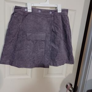 Purple Corduroy Skirt with Pocket Size 4 W16